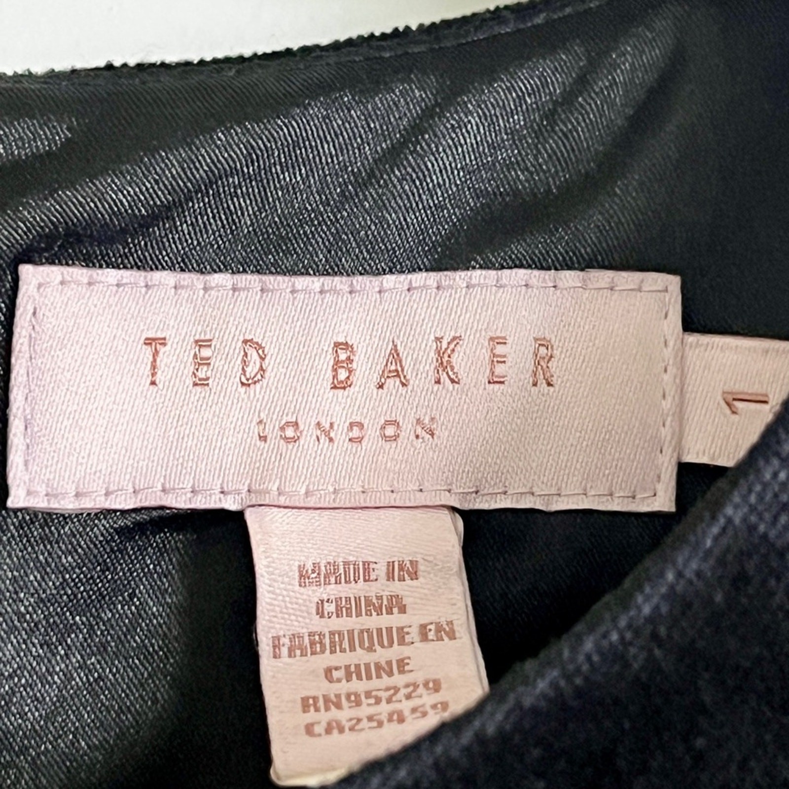 Ted Baker London Celeena Queen Bee Velvet Party Dress Gold Bee Embellished Sz 1