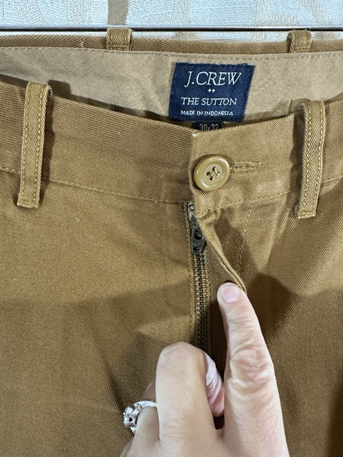 J Crew The Sutton Pant Men’s Brown Cotton Chino Straight Classic Size 30×32