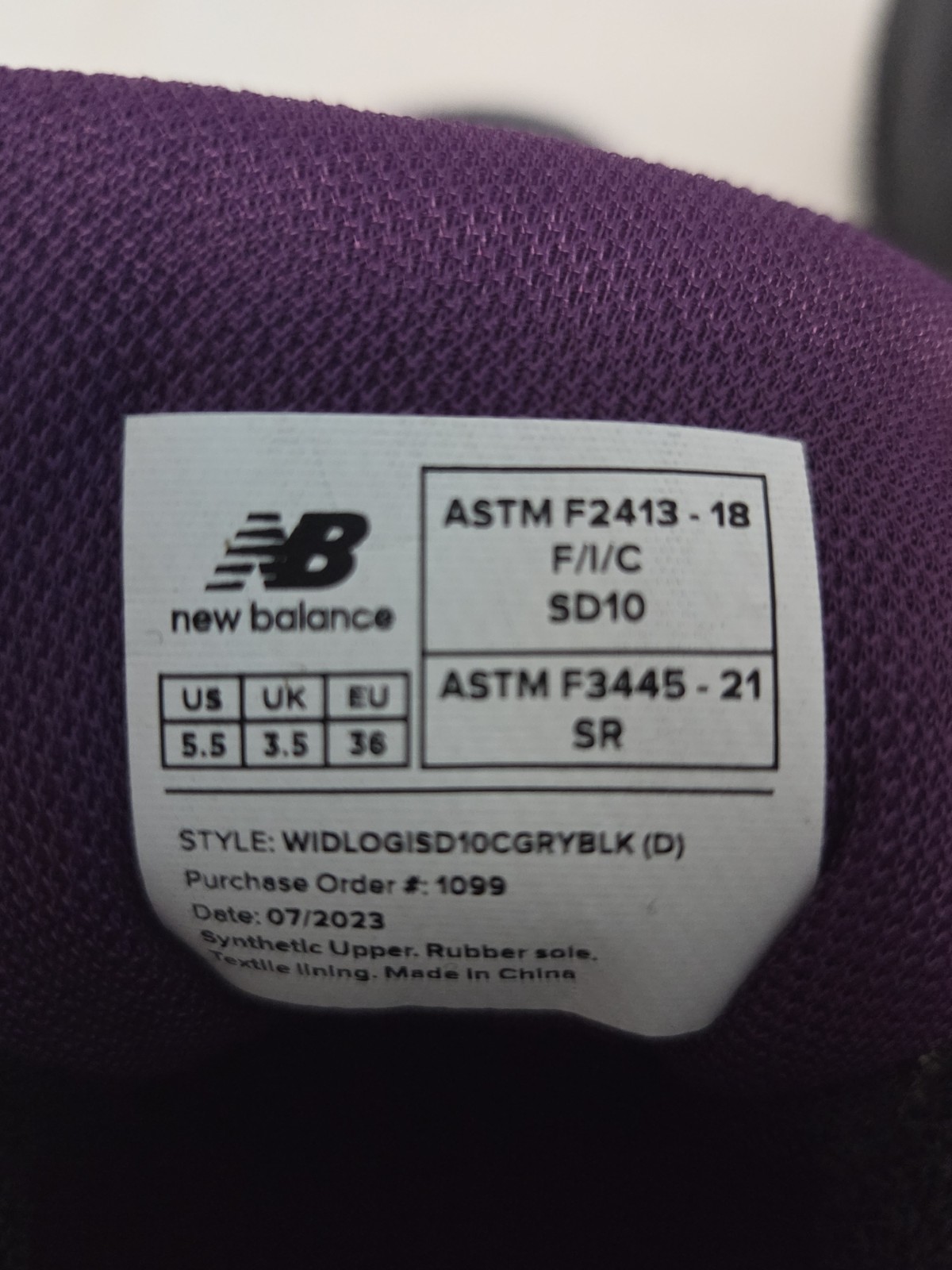 New Balance Logic Women’s SD 10 Composite Toe Work Shoes Grey Black Size 5.5 D