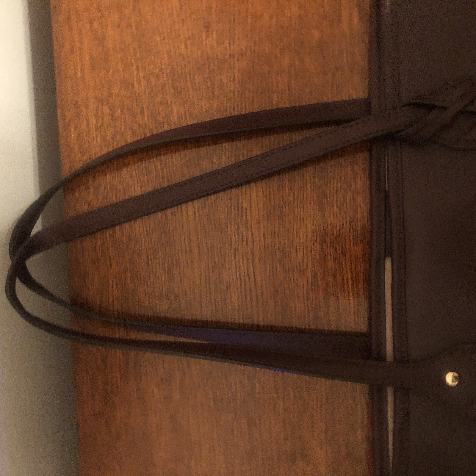 Michael Kors Large Jet Set Tote Dark Brown Saffiano Cross Grain Leather