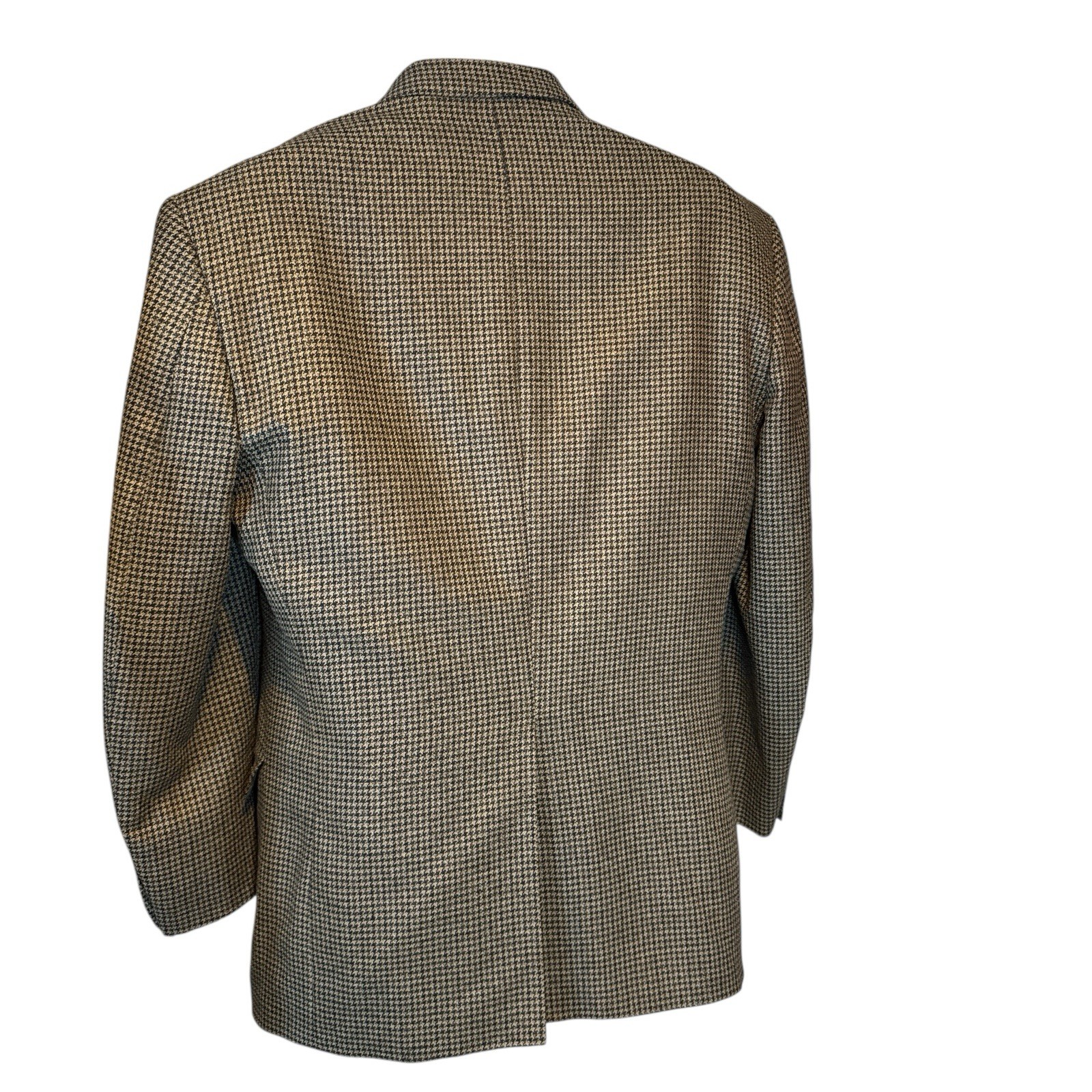 Deansgate 42R Silk Wool Houndstooth Sport Coat Tailors Row Single Vent