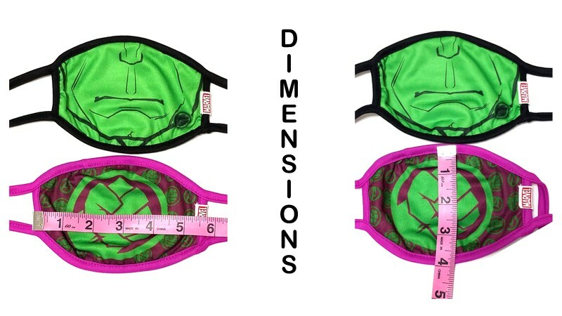 Marvel HULK 2 Pcs. Re-Usable Cloth Face Mask (4+) NWOT