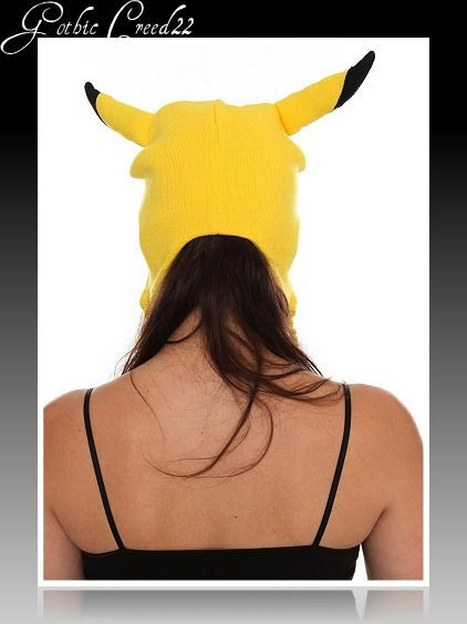 Pokémon Hat Pikachu Beanie Ears Poke ball Tassels VTG Hot Topic 2011 NEW UNISEX