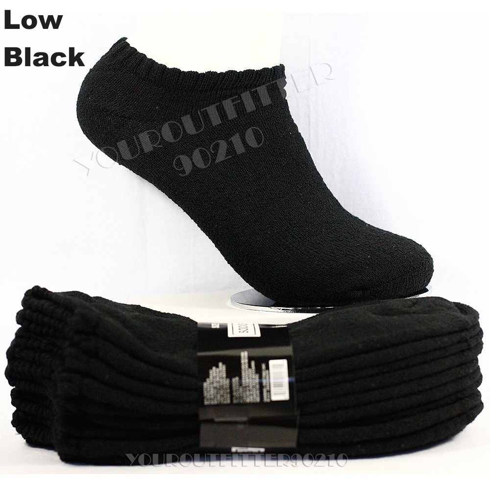 Men Women Sport Heavy Cotton Socks Lot Low Quarter Ankle Crew 9-11, 10-13, 13-15