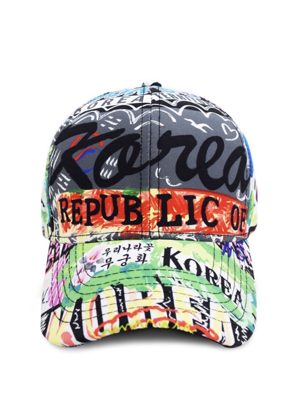 Korea Graffiti Baseball Cap Republic of Korea Hat Adjustable Snapback Unisex
