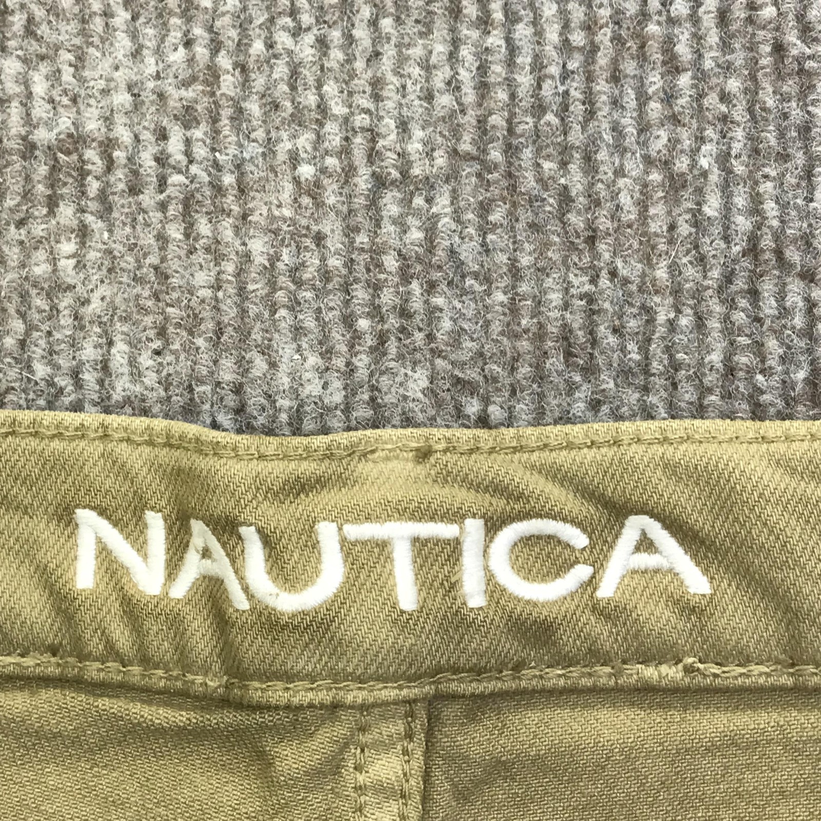 New Nautica Vintage Straight Jeans Mens 32×32 Beige Desert Khaki Denim Sample