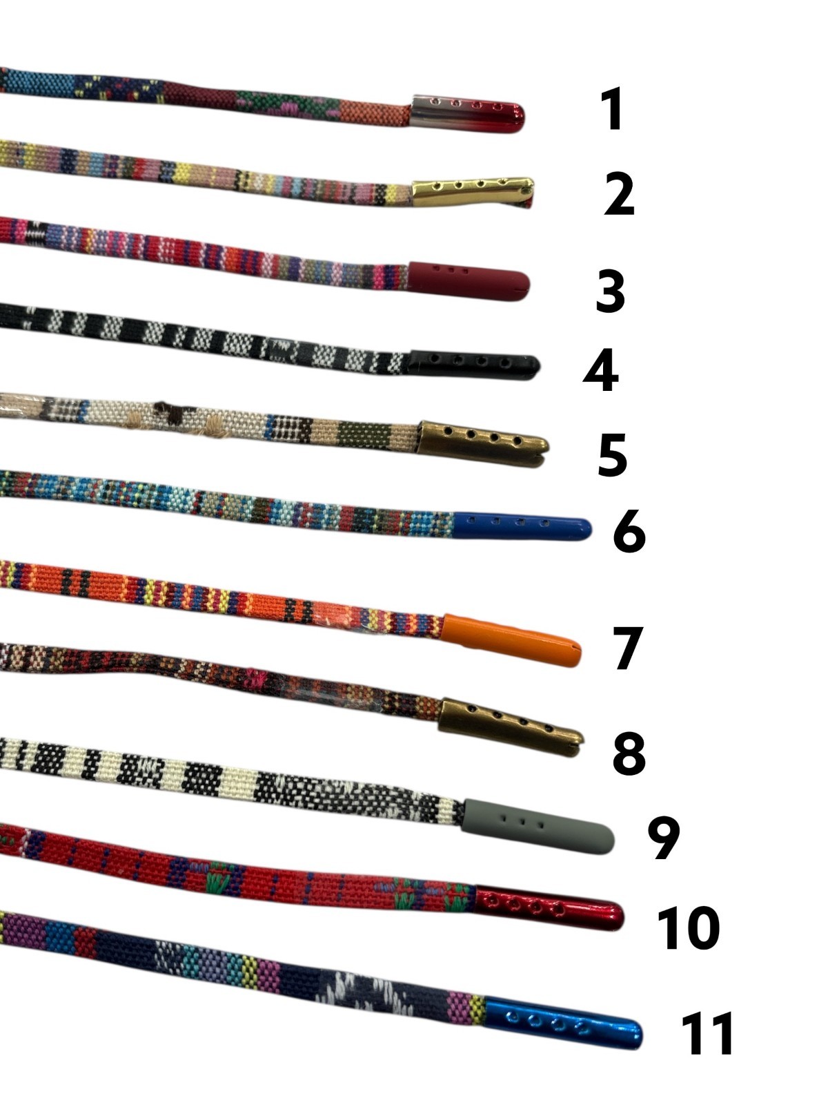 Bohemiam Shoe Laces All Sizes New Colors Metal Tips. Shipped from U.S.