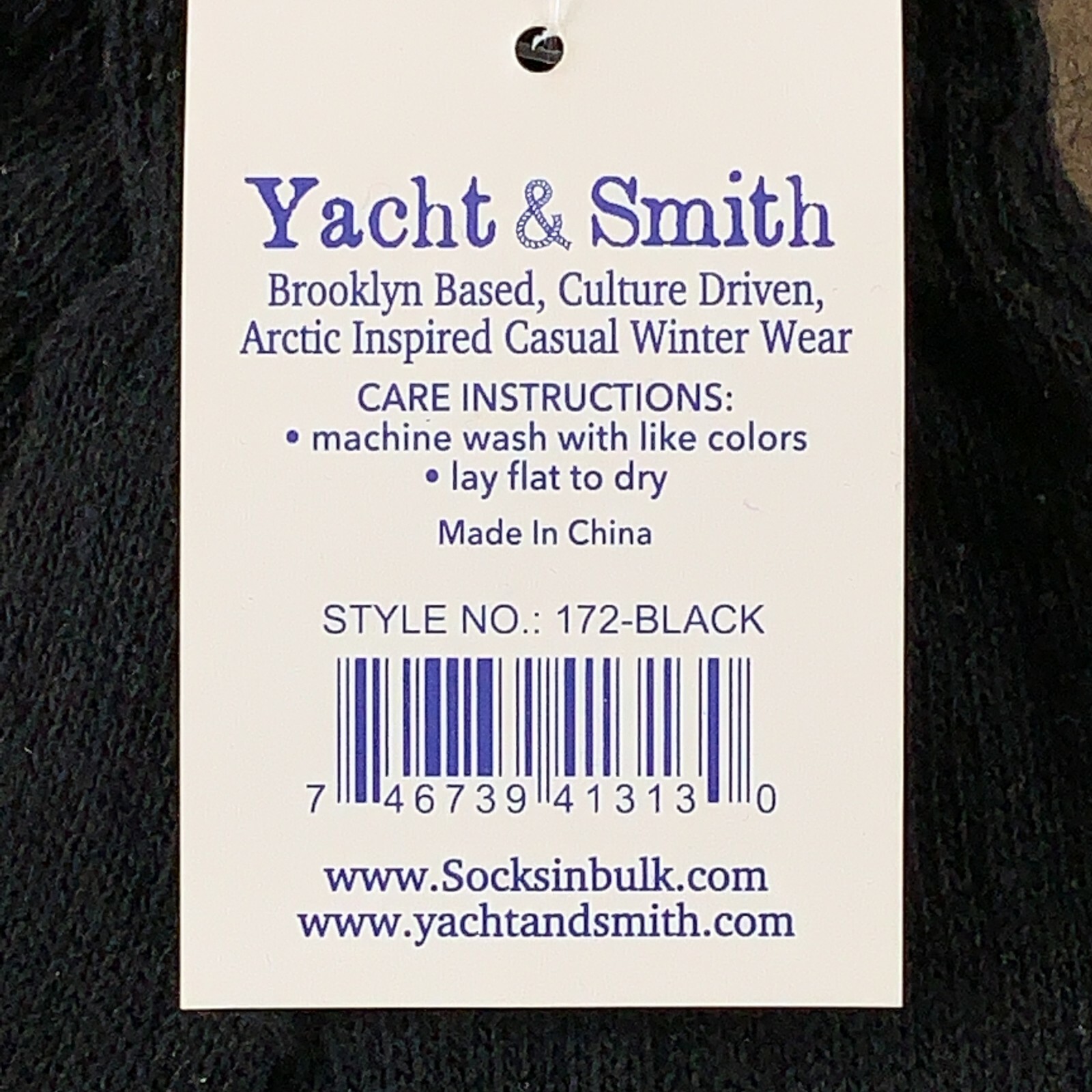 Yacht & Smith Unisex Adult One Size Black Stretch Knit Winter Gloves NWT
