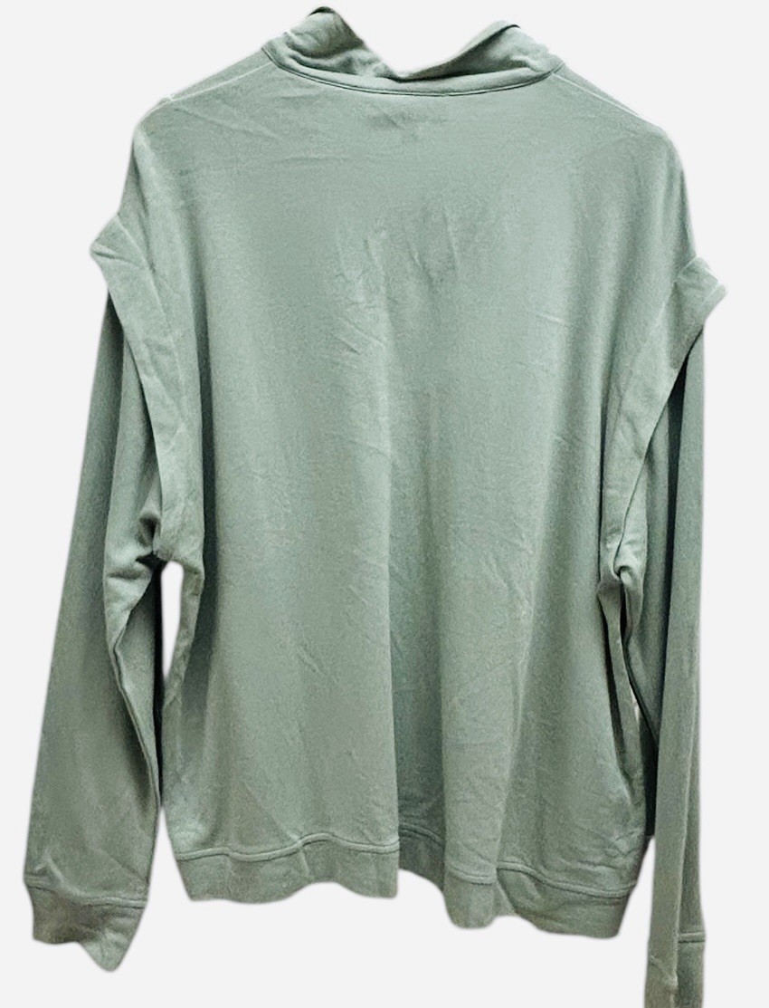 Laurie Felt Half-Zip French Terry Shirt XL Faded Sage Green Pullover