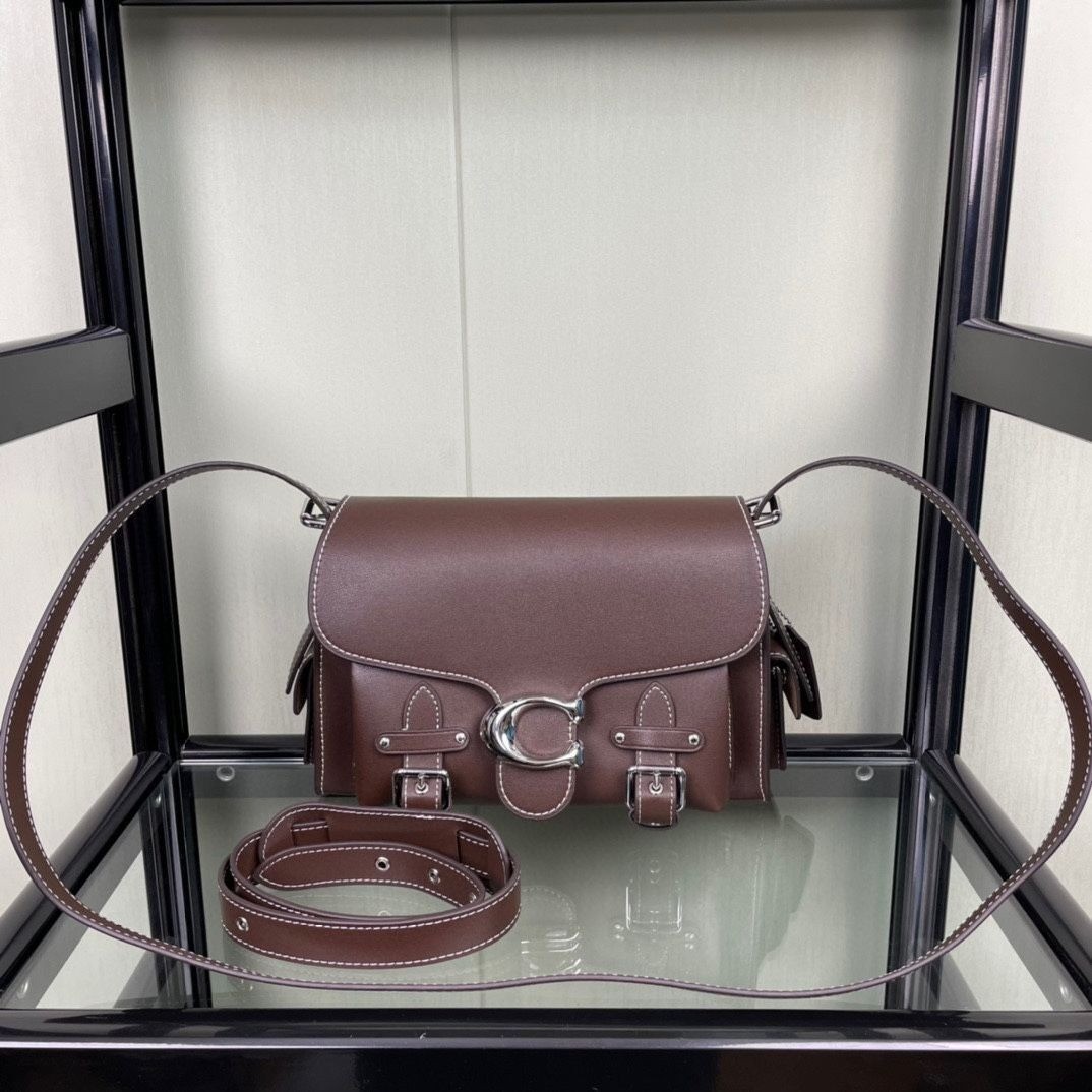 COACH Cargo Soft Tabby Leather Shoulder Bag Maple CT721 Outlet NEW