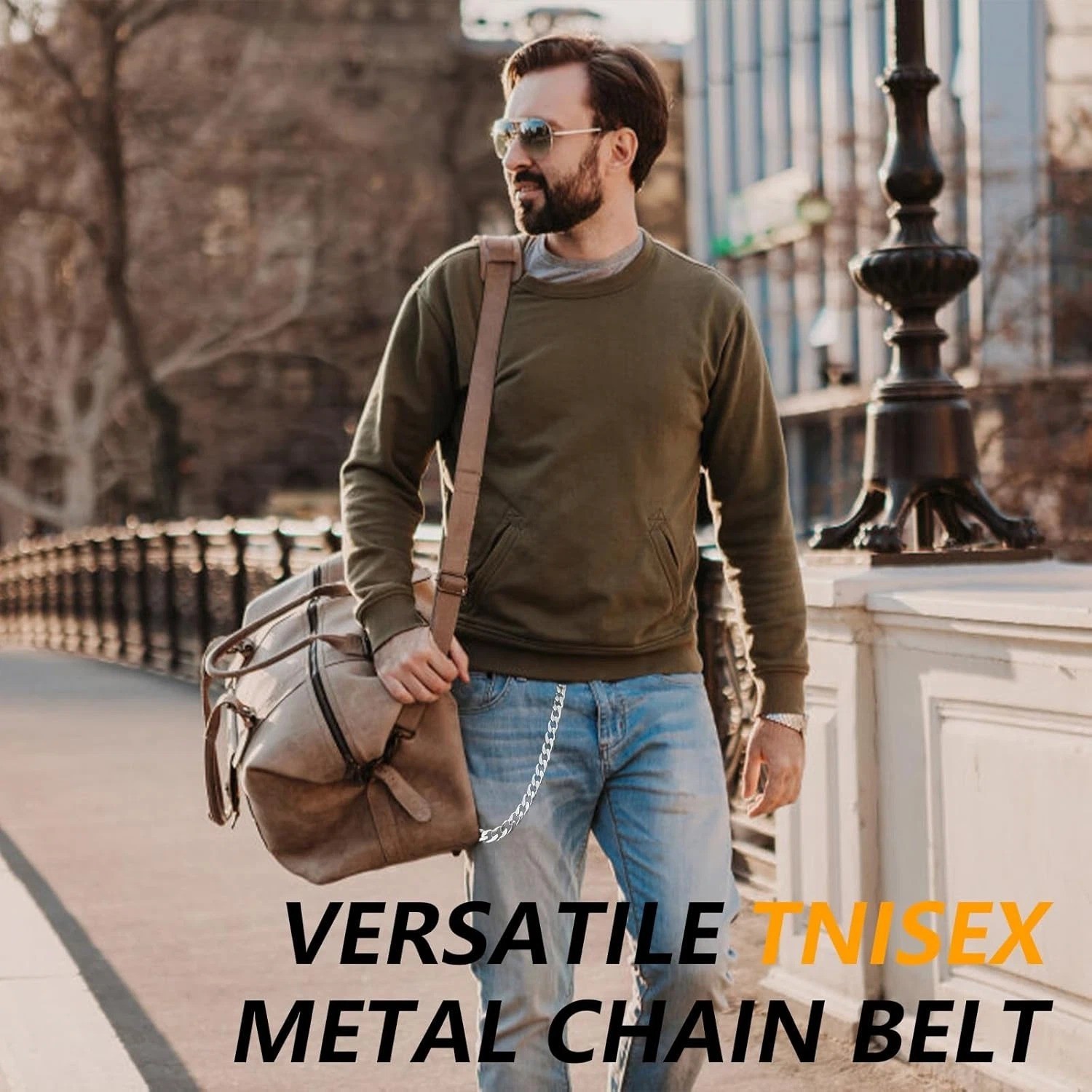 Heavy Duty Punk Wallet Chain 20″ Stainless Steel Jean Key Chain for Men Women