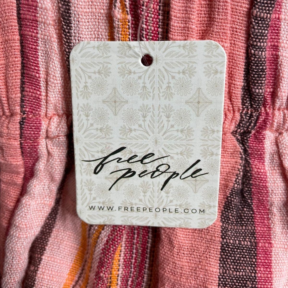FREE PEOPLE Day’s End Linen Striped Pull-On Pants Women’s Size XS