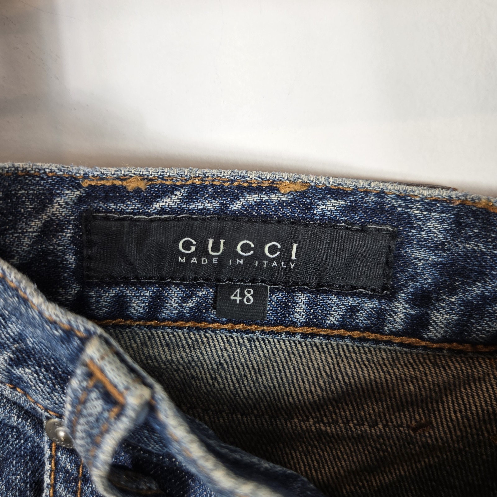 Gucci Skinny Jeans 48 32×26 Cropped Made in Italy Blue Denim Mens Luxury