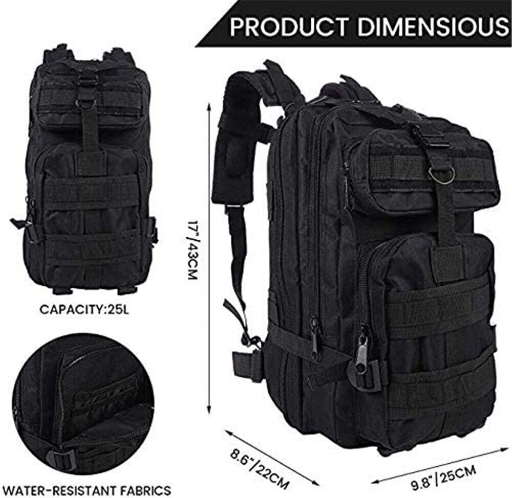 Military Tactical Backpack 30L-70L Large Outdoor Men 3 Day Assault Pack Rucksack