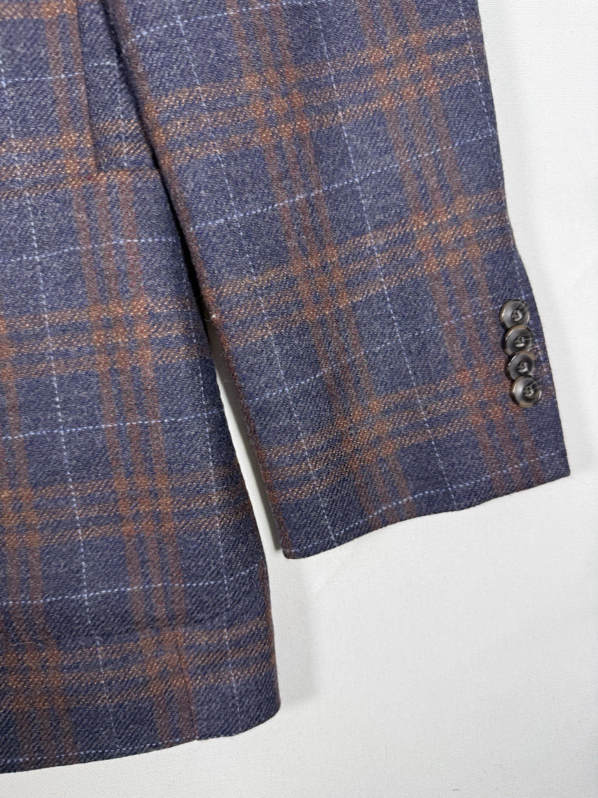 Joseph A Bank Men’s 40R Wool Plaid Jacket Blazer Patch Pocket Dual Vent EUC