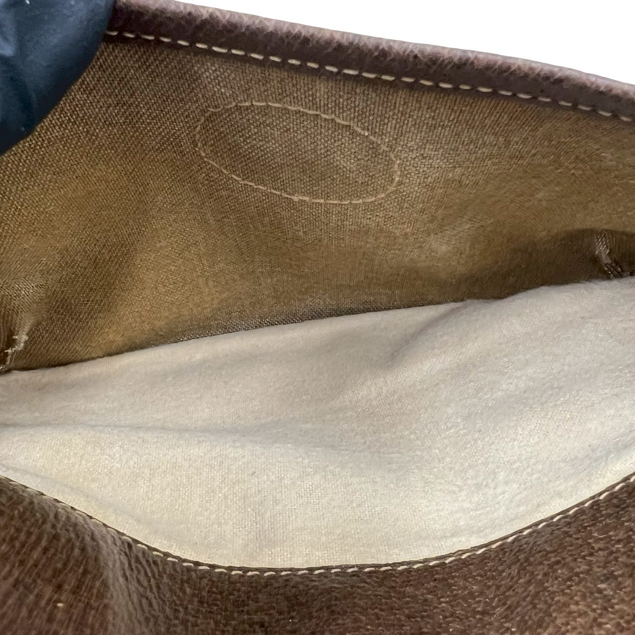 GUCCI Vintage Old Gucci GG Logo Pattern Leather Mini Shoulder Bag Pochette Brown