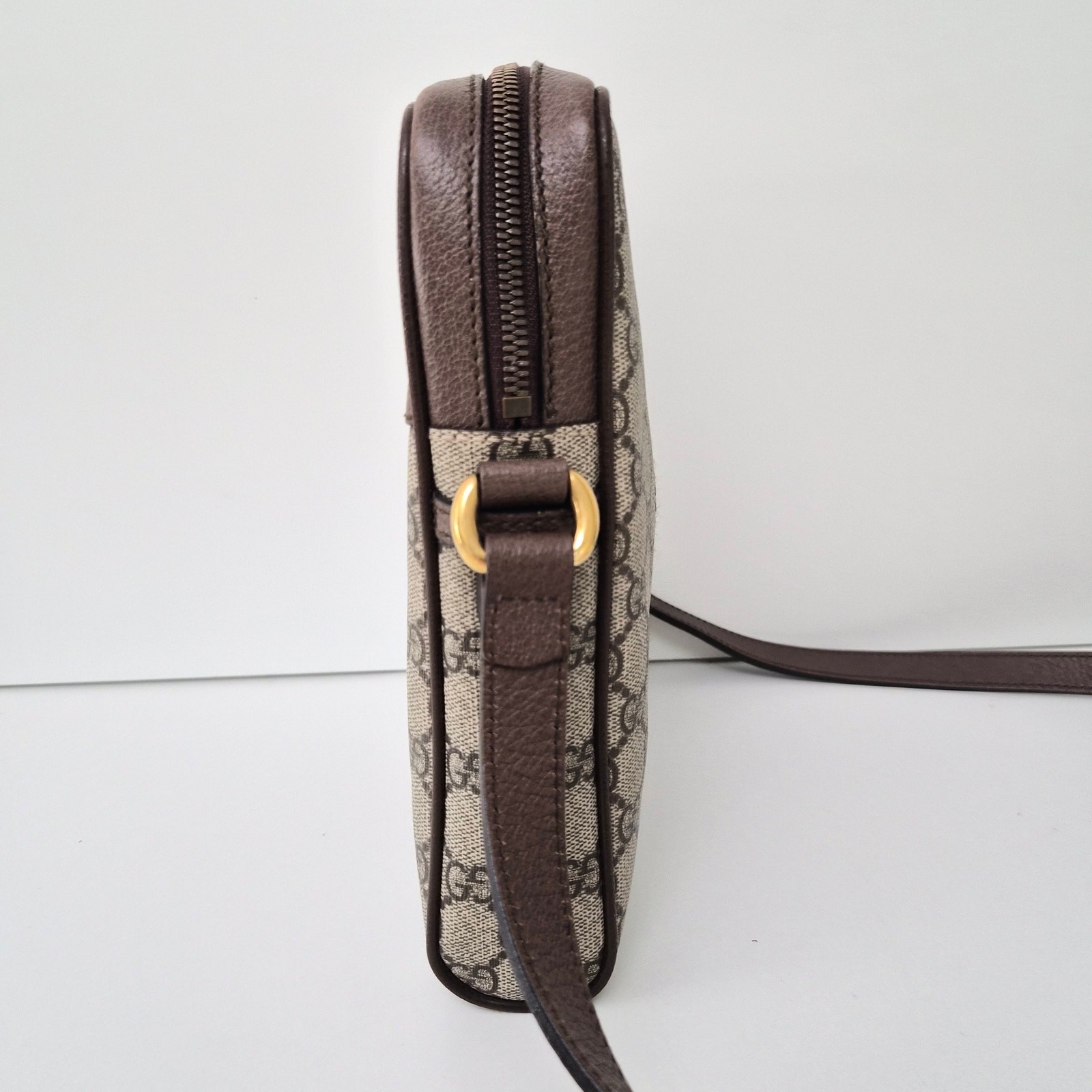 Gucci GG Supreme Monogram Web Small Ophidia Messenger Bag Brown