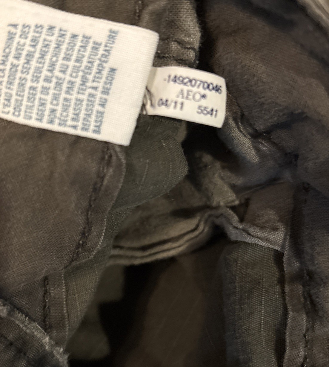 American Eagle Classic Length Army Green Cargo Shorts Size 36 RipStop 11” Inseam