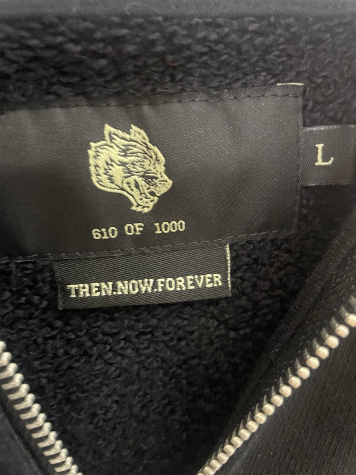 Darc Sport Wolves Varsity Zip Up Hoodie Limited To 1000 – Black – Large