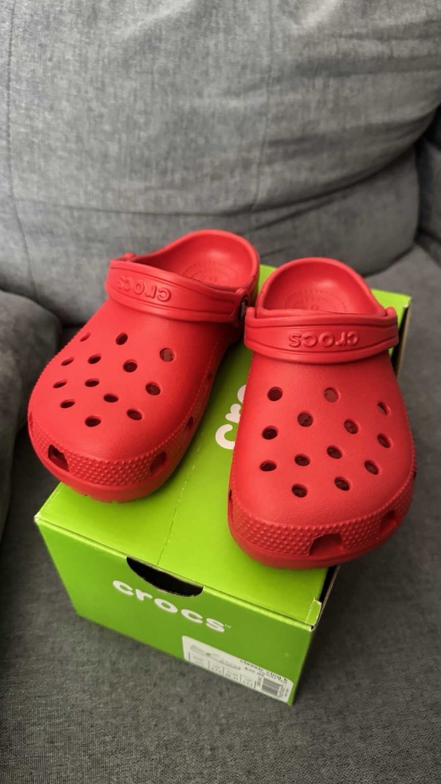 Crocs Classic Clog Sandals Red US 13 Kids Rubber Slip-On Comfort New w/ Box