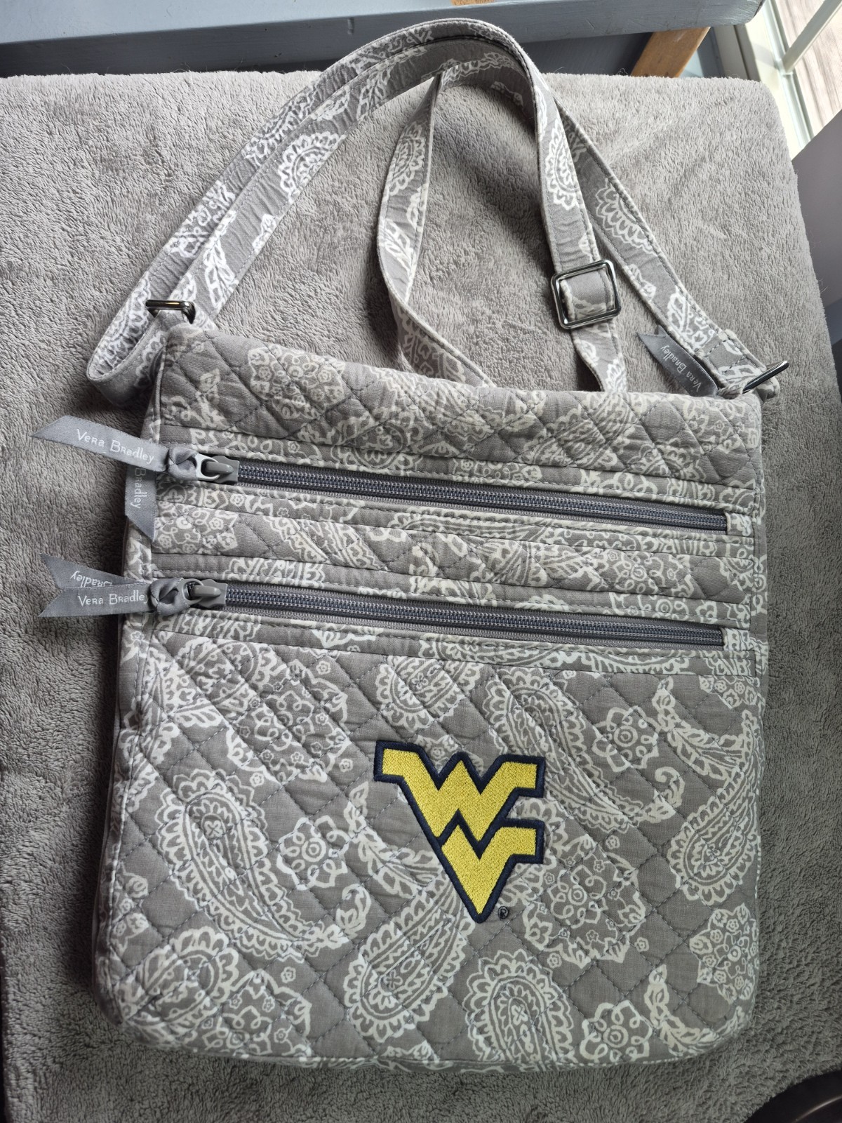 Vera Bradley Collegiate Crossbody – University of West Virginia- pre-owned