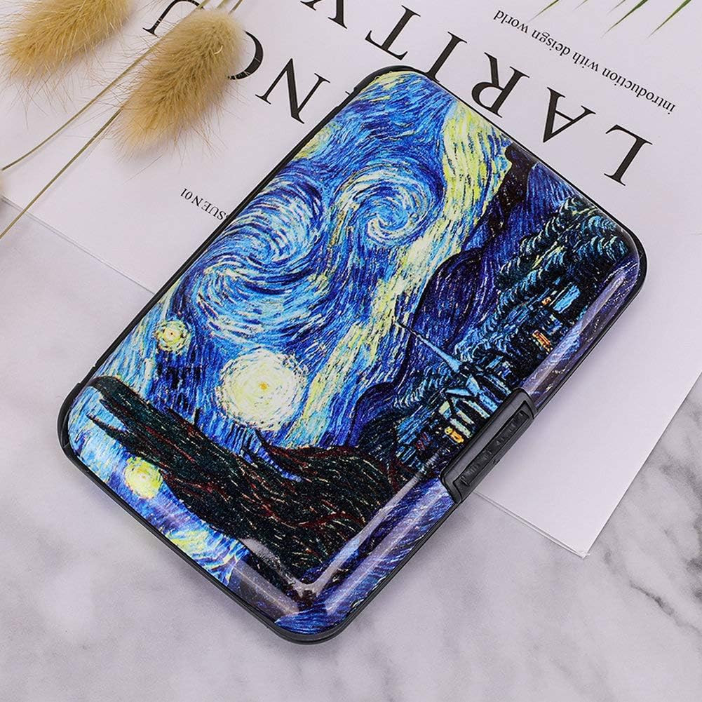 RFID Blocking Credit Cards Holder Aluminum Wallet Metal ID Case for Men Women (S
