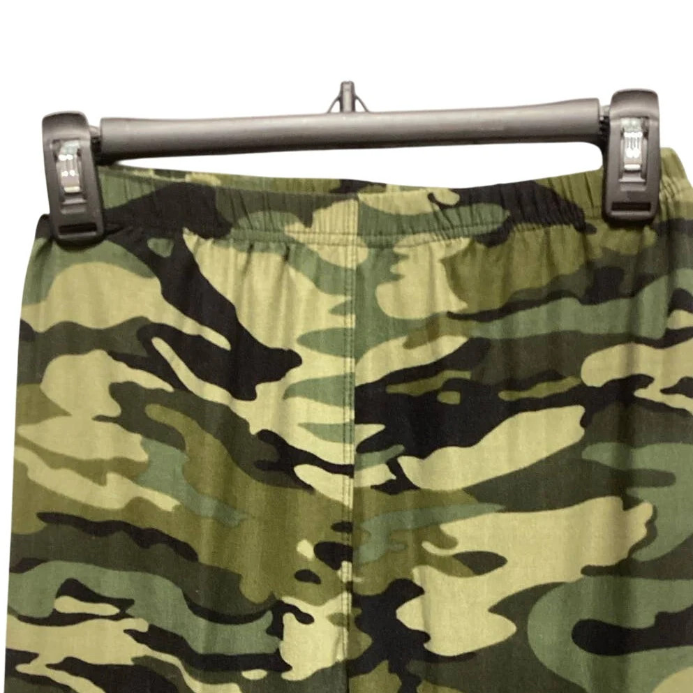 Leggings Depot Womens One Size Polyester Spandex Blend Camouflage Pants