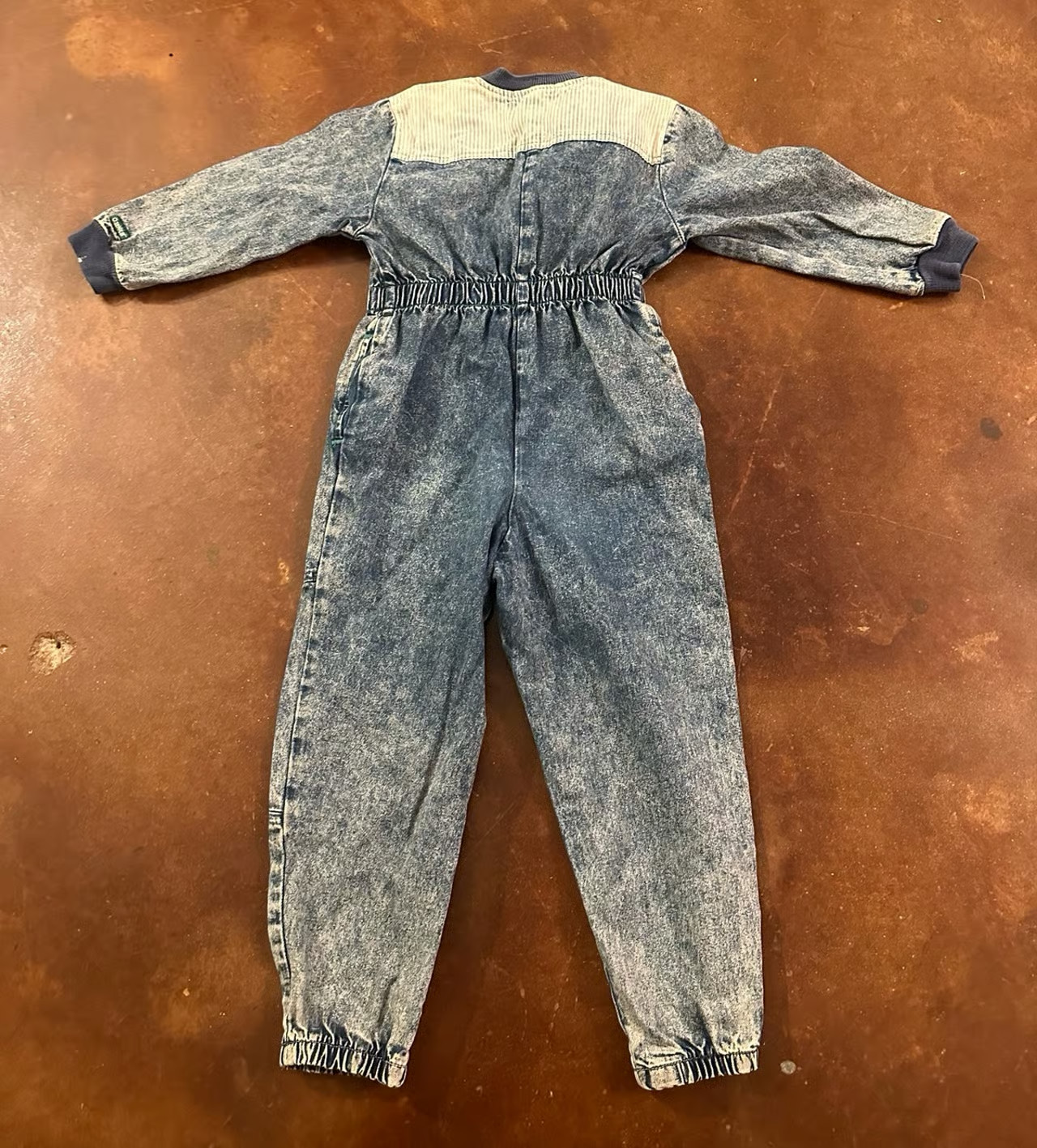 VTG 80s Retro OshKosh B’gosh Kids Denim Jumpsuit Embossed Joe’s Garage