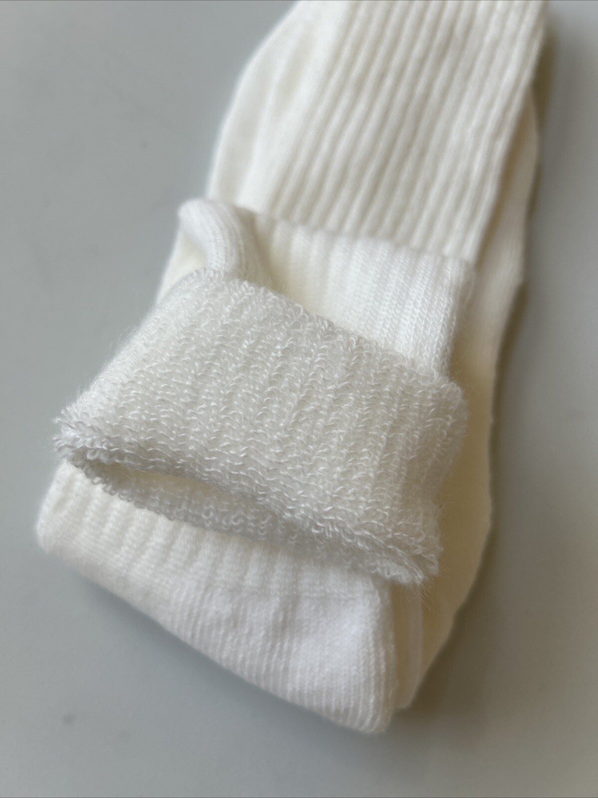 VTG Socks Acrylic Nylon Blend NOS 10-13 Crew 80’s 90’s Mid-Calf USA Men’s White