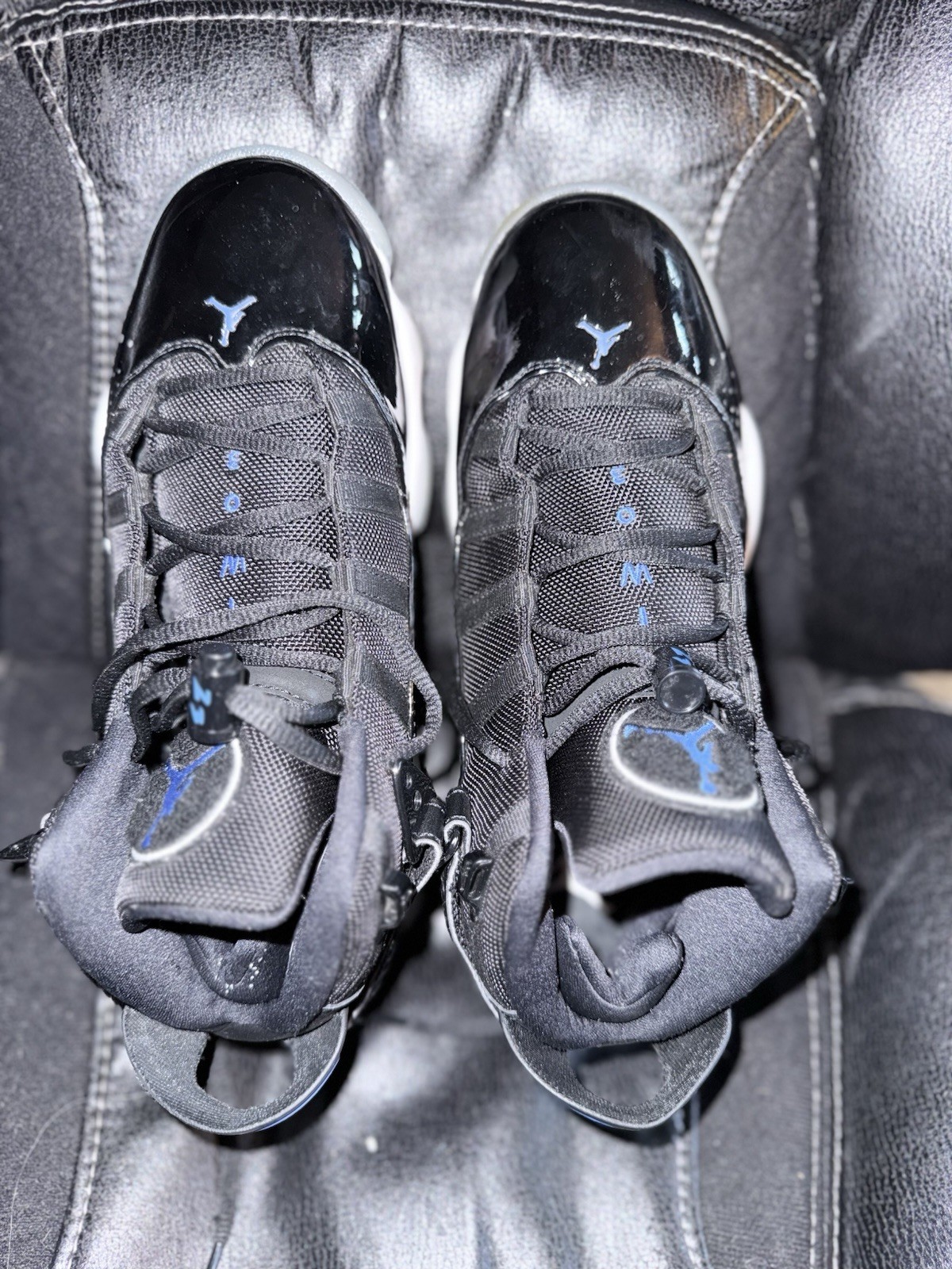 Nike Air Jordan 6 Rings Space Jam 2018 Black Blue Men’s Size 8 322992-016