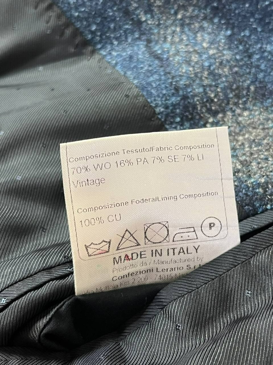 DDP Vintage Tagliatore Blue Plaid Wool Blazer Sport Coat Size IT 44R