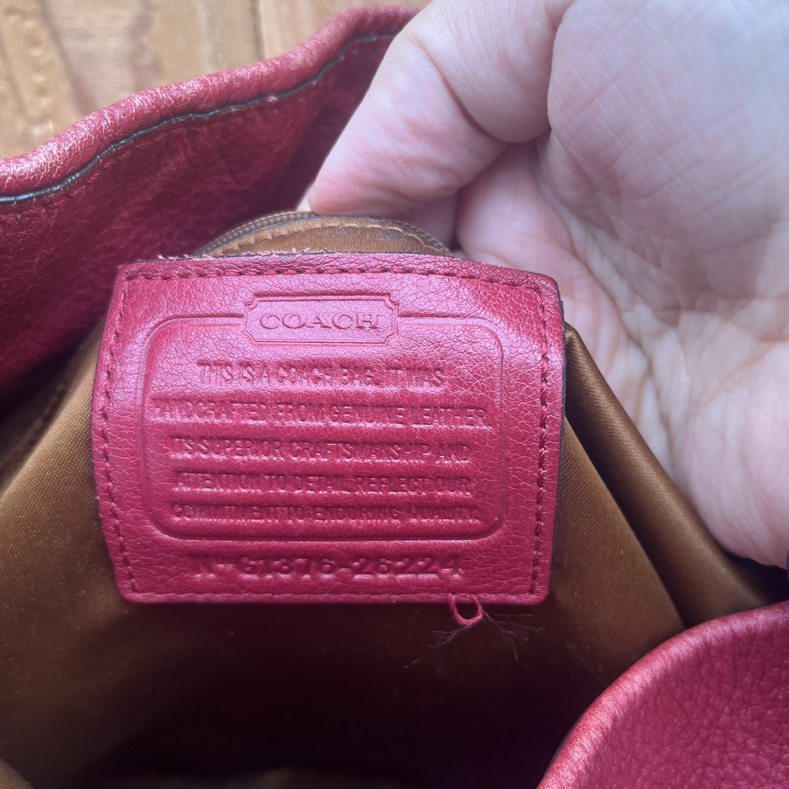Coach 26224 Madison Phoebe Pebbled Leather Shoulder Bag Scarlet