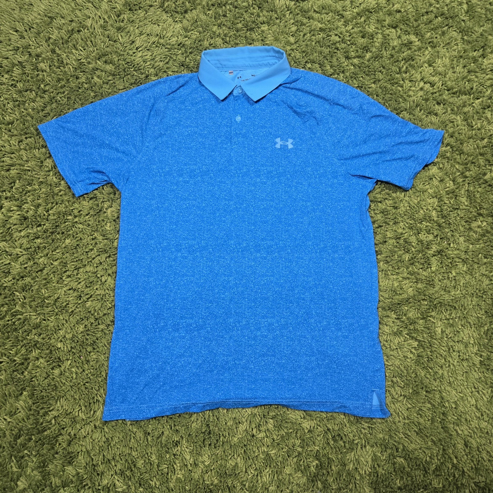 Under Armour Iso Chill Polo Shirt – Mens Size Medium – Blue Golf Polo Shirt