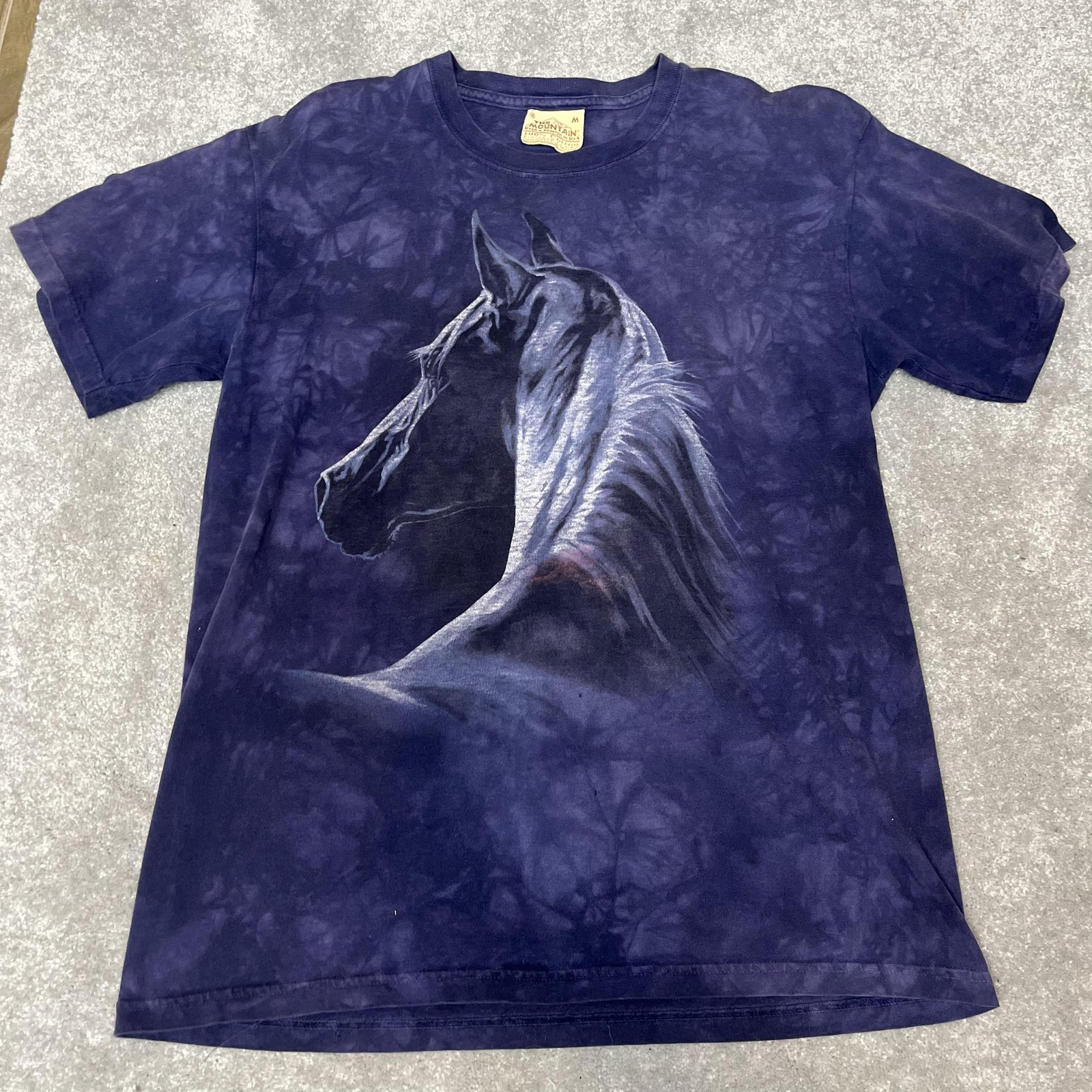 The Mountain Horse Shirt Mens Medium Purple Tie Dye Graphic Short Sleeve