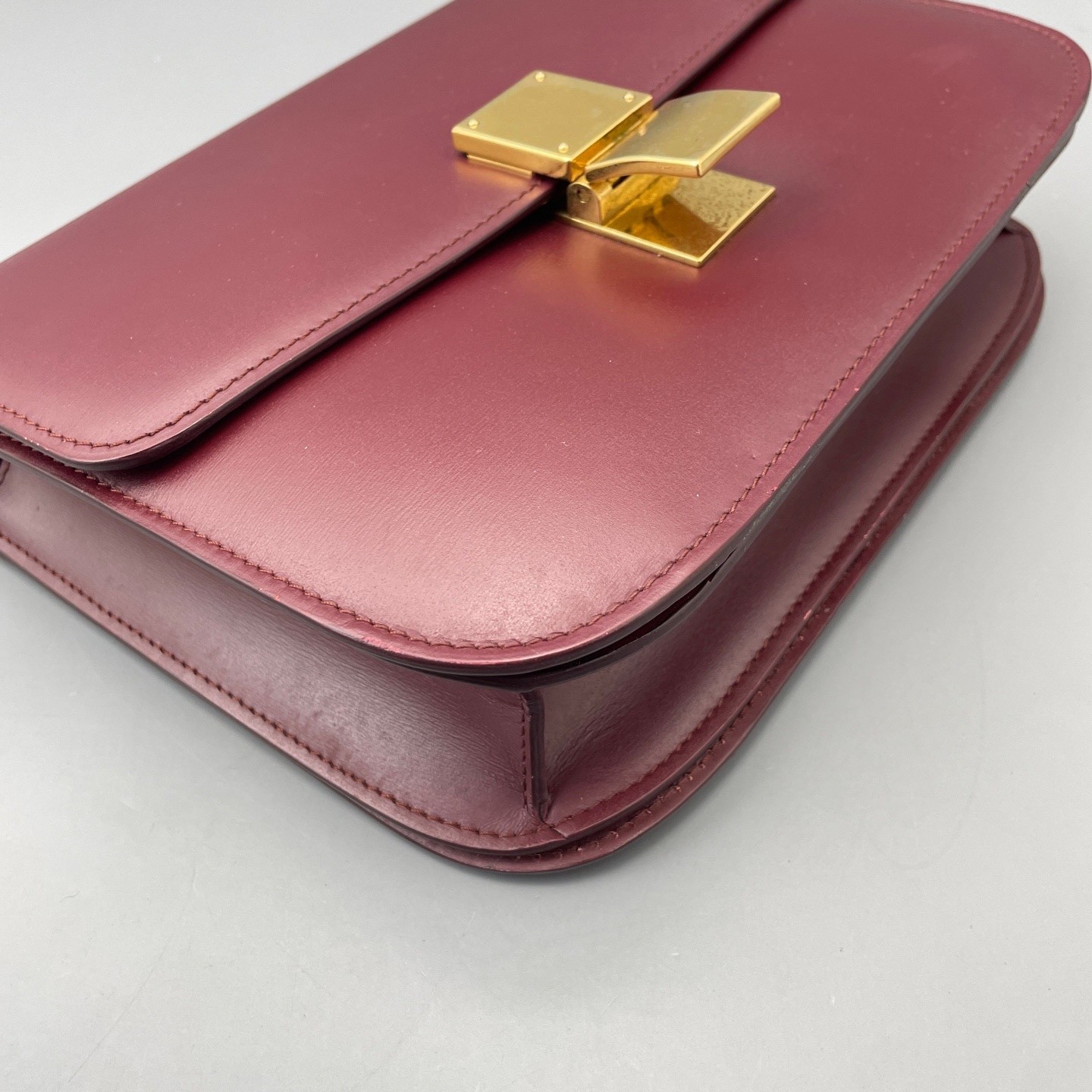 Celine Pre-Owned Authentic Luxury Handbag Burgundy 24*18*7cm