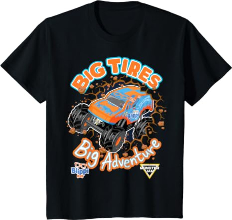 Kids Blippi Big Tires Big Adventure T-Shirt