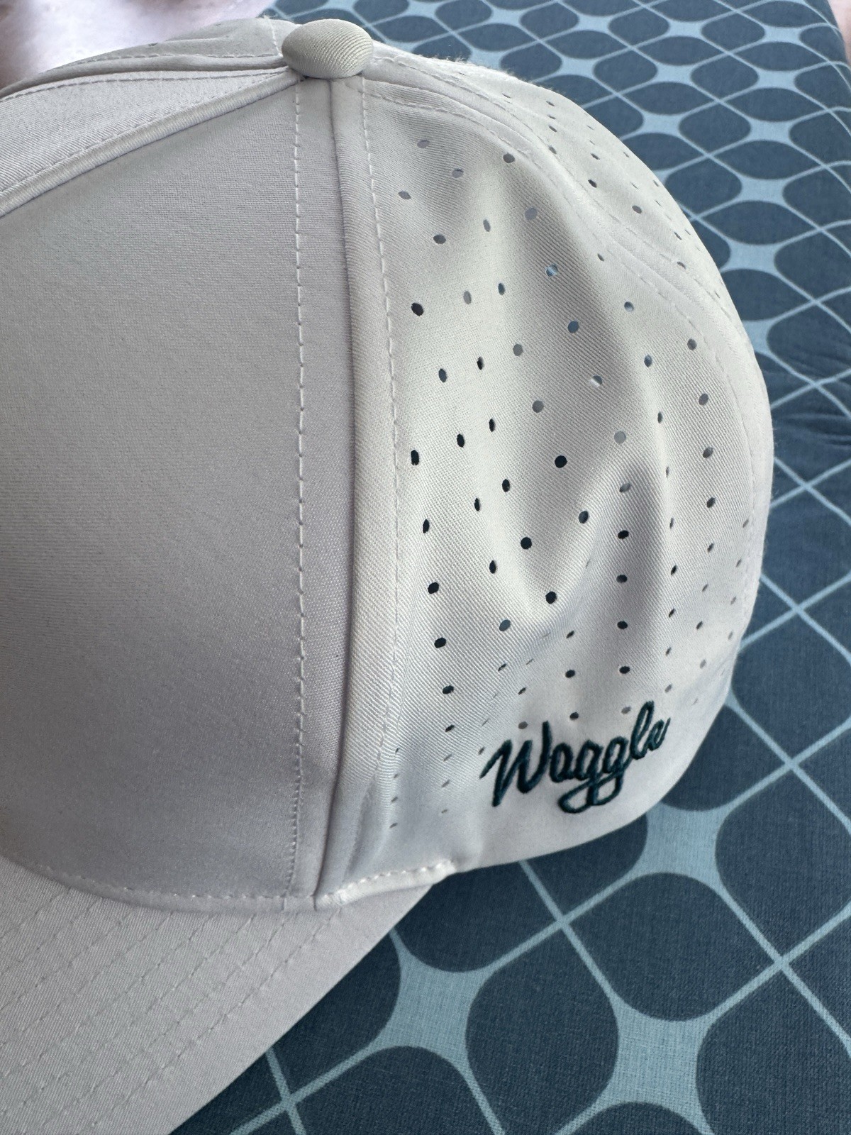 Waggle Golf Hat Pontoon Boat SnapBack White