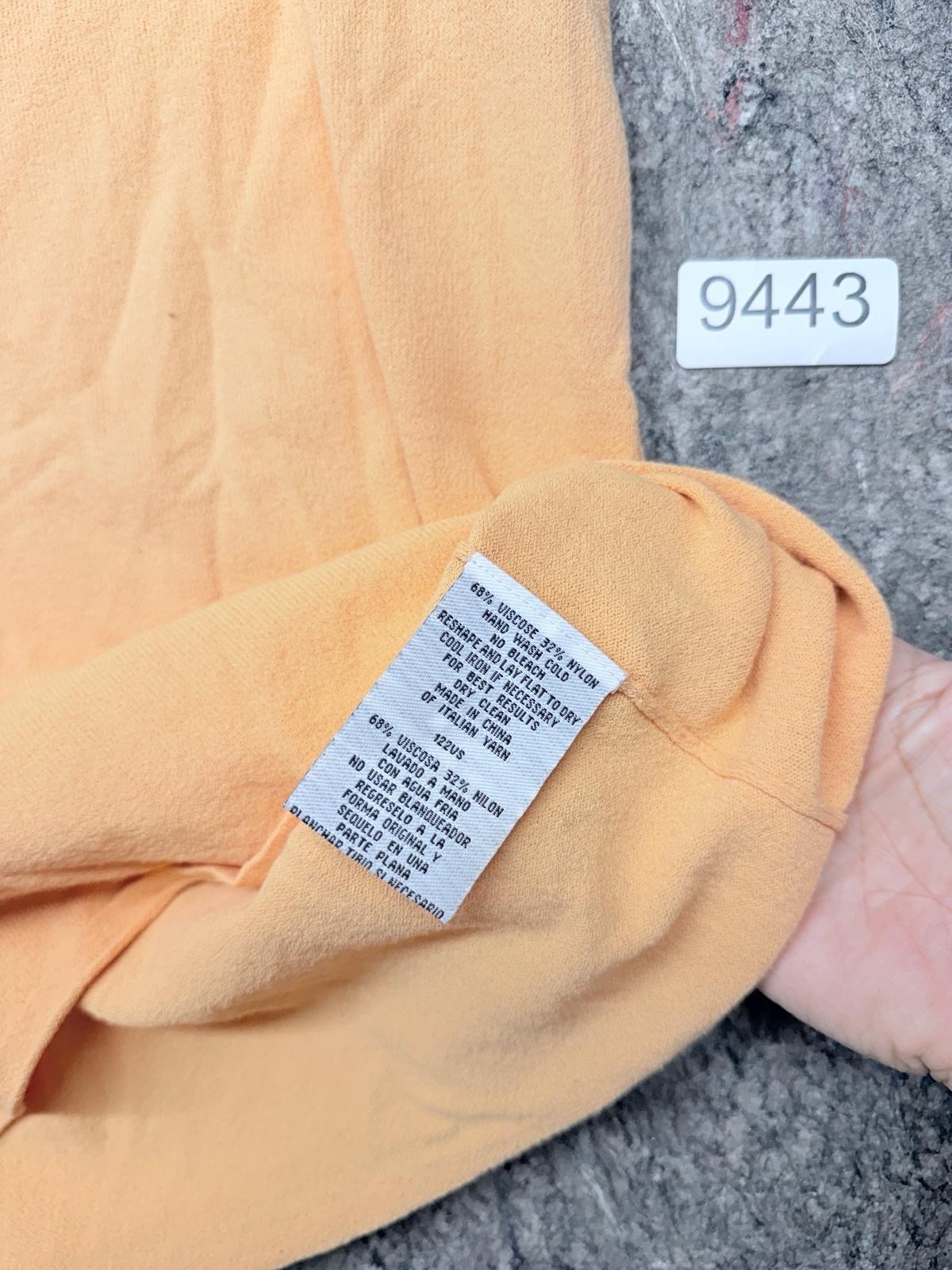 Eileen Fisher Sweater Top Cap Sleeve Soft Italian Yarn Burn Orange Size M