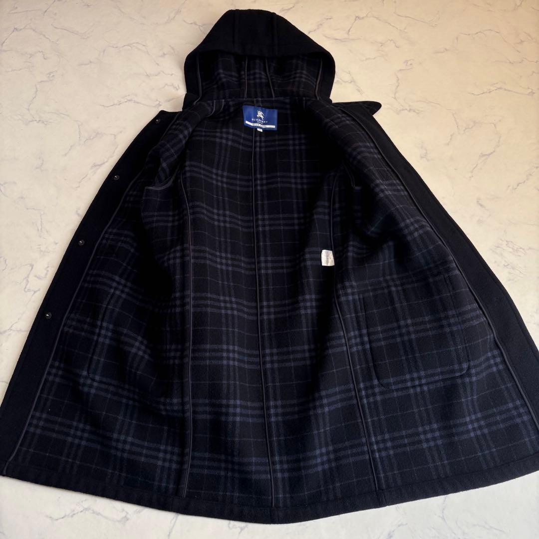 Burberry Blue Label duffle coat with Nova check navy