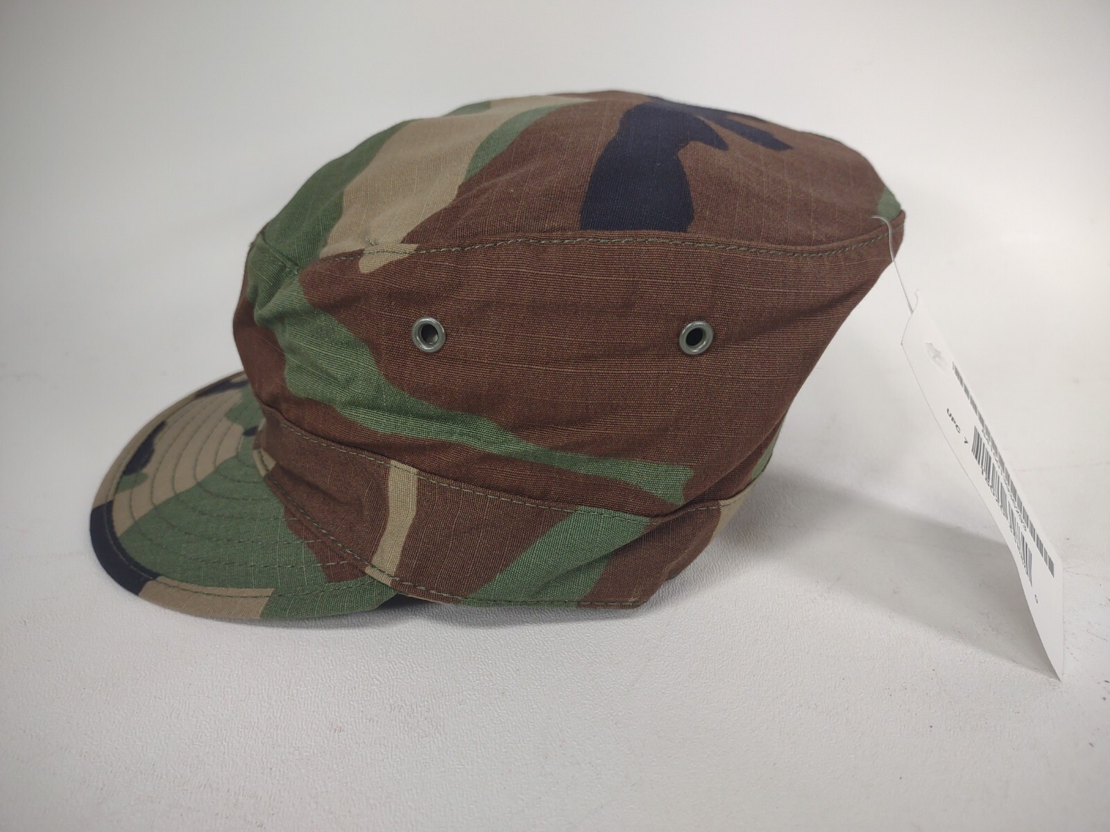 US Army Military Issue BDU Woodland Camo Hot Weather Cap Hat Size 6 7/8 NEW