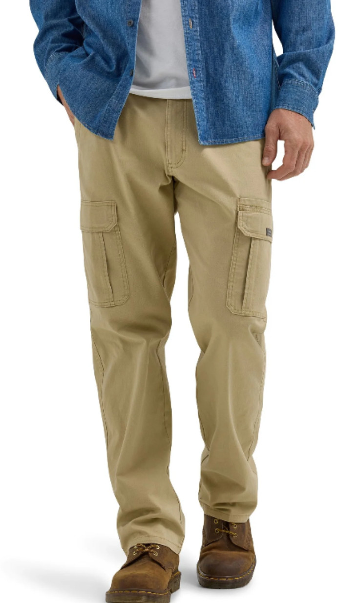 Mens Wrangler Cargo Pants w/ Stretch Tech Pocket CHOOSE SIZE & COLOR Relaxed Fit