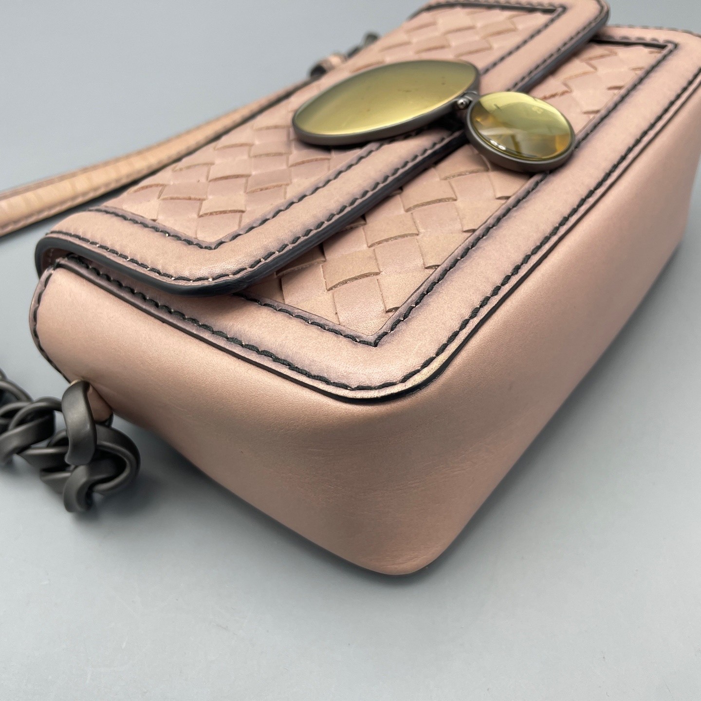 Bottega Veneta Pre-Owned Authentic Chain Bag Pink 17*11*6cm