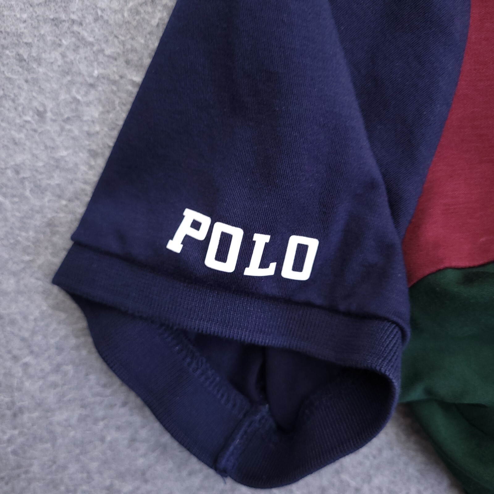 Polo Ralph Lauren Polo Shirt Mens Small Spellout Colorblock Classic Fit
