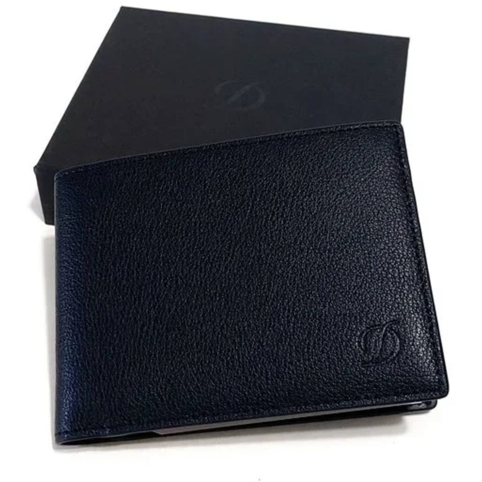 S.T. Dupont Men’s Wallet Line D Blue Grain Leather Bill and Credit Card 093000B