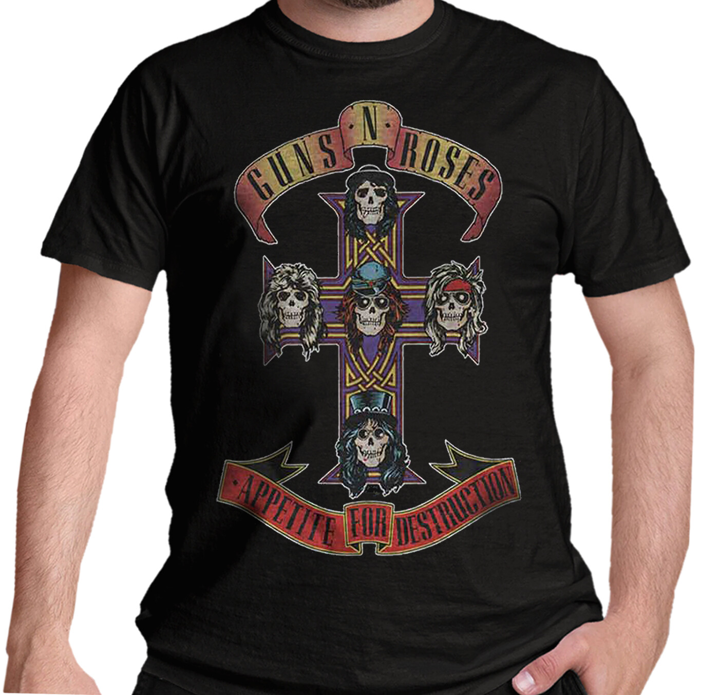 Guns N Roses T Shirt Appetite For Destruction Tee Black New & Official S – 5XL