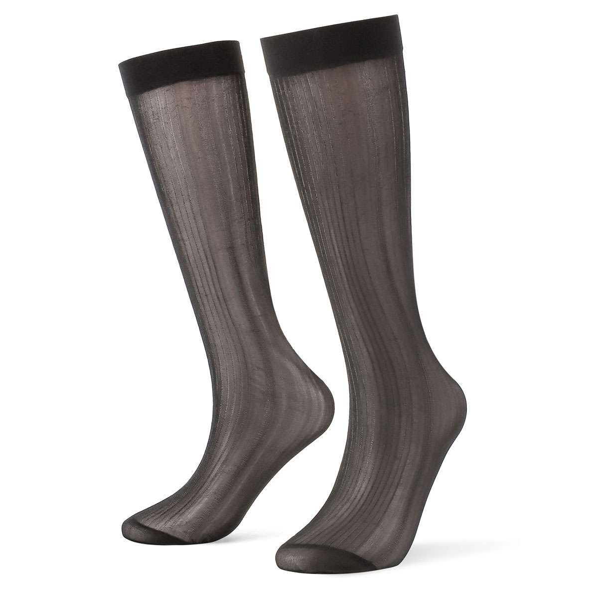 1~4 Pairs Men Ultra Thin Breathable Dress Socks Silk Sheer Soft Business Socks