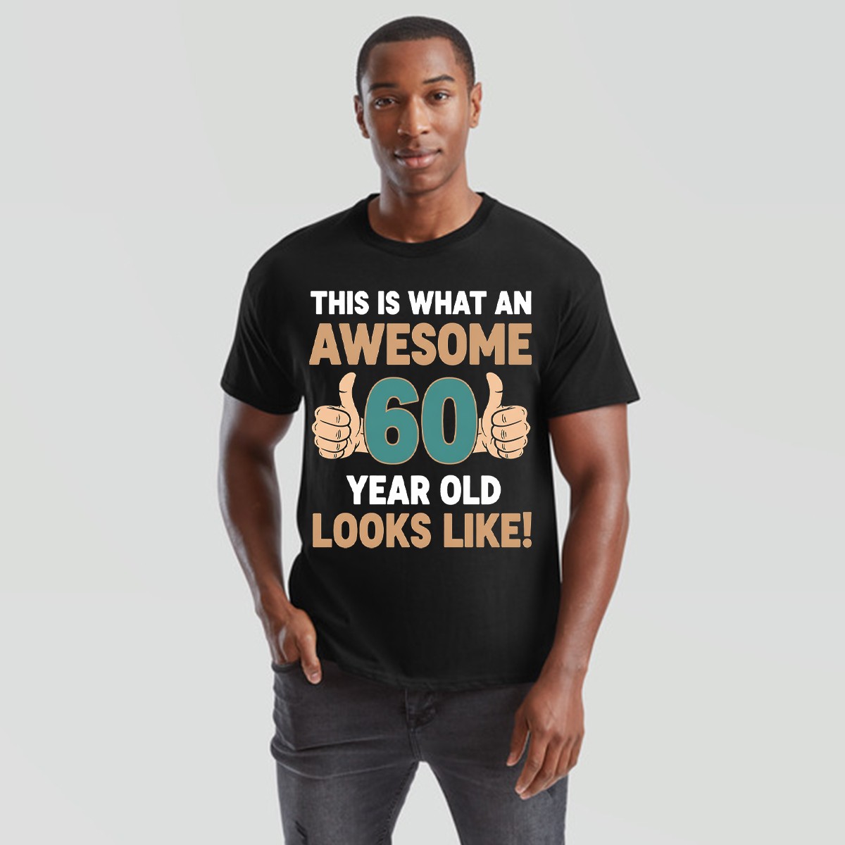 This Is What An Awesome 60 Year Old Looks Like 60th Birthday Mens T-Shirt