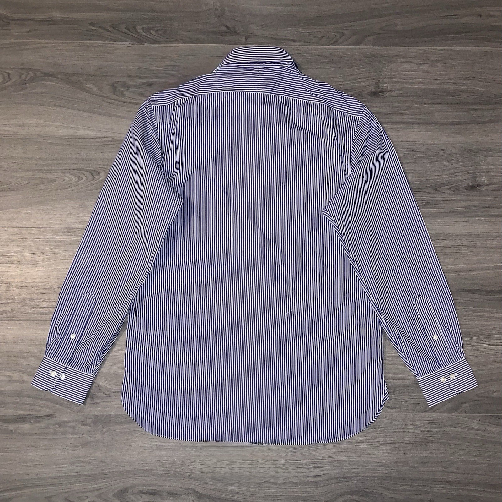 Polo Ralph Lauren Regent Custom Fit Button Up Poplin Shirt Striped Men’s Sz 15.5