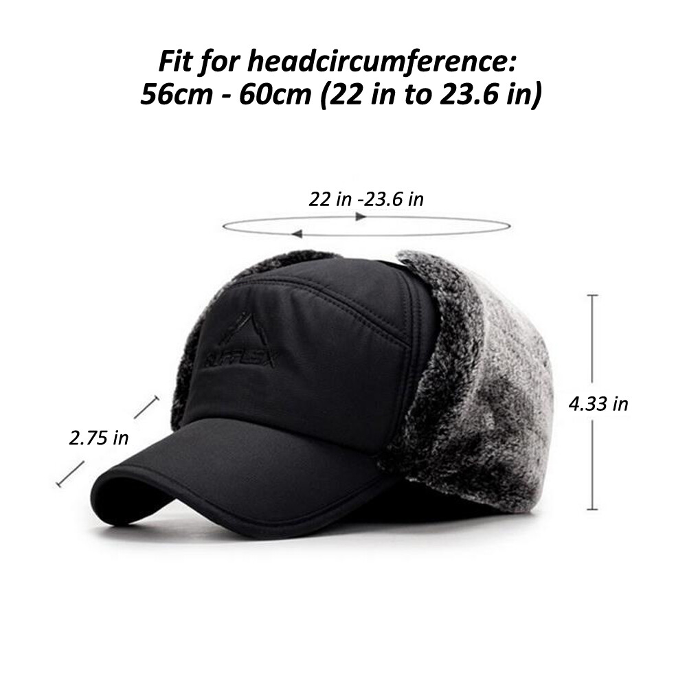 Men Women Winter Ear Flap Trapper Avaitor Warm Hat Ushanka Baseball Cap Thermal