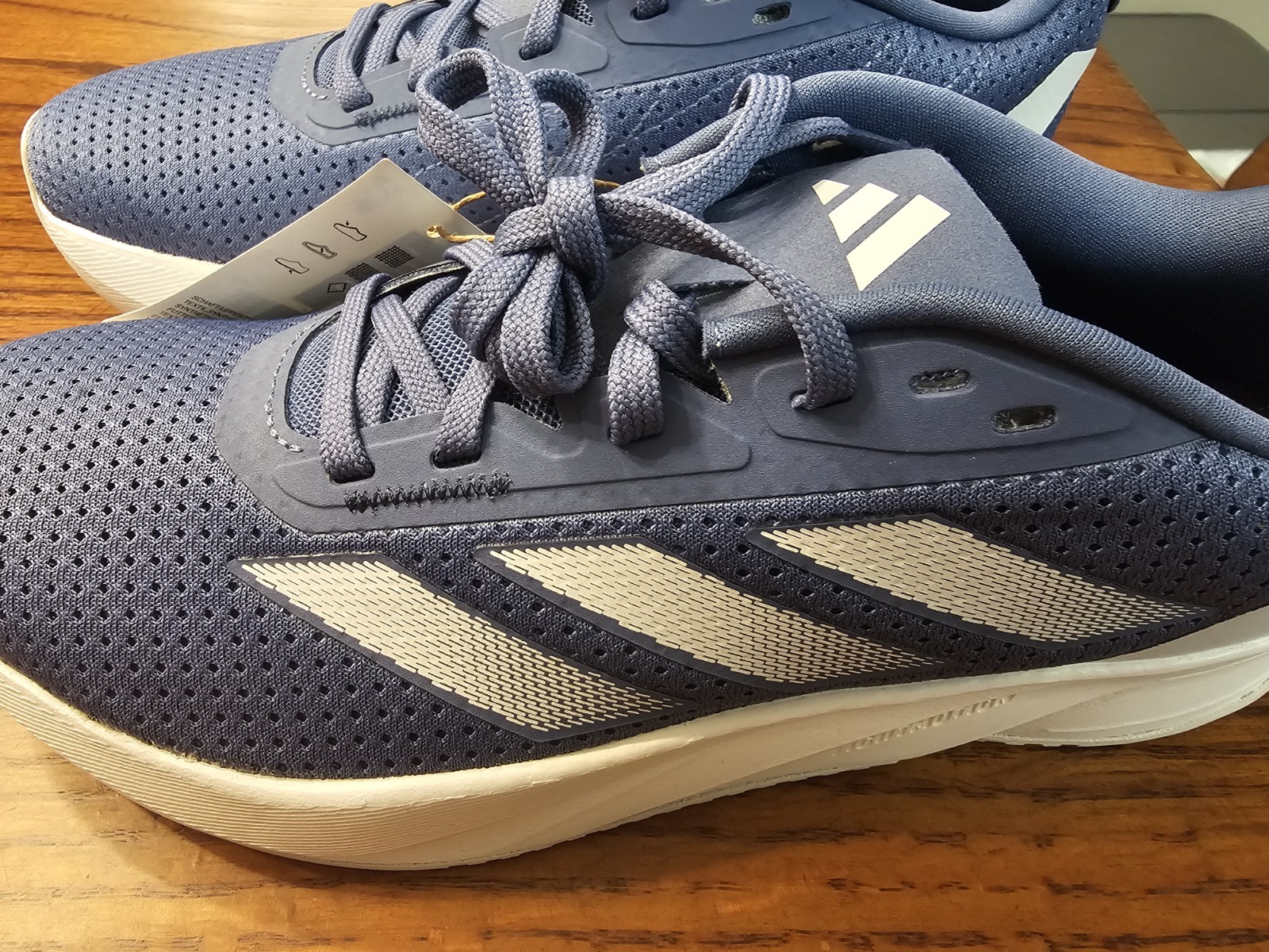 adidas Duramo SL Crew Blue/White IF7876 Mesh Lace Up Low Top Men’s 2024